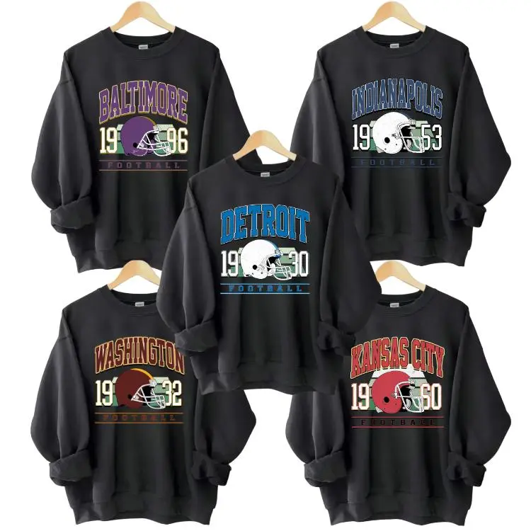 Retro 90s Game Day Crewneck for Men & Women, Soft Cotton Hometown Football Shirt, Sport Graphic clothing Menswear