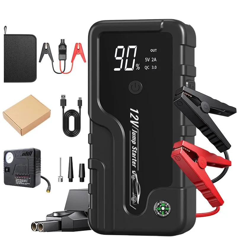 3500A Peak Jump Box, 1 Set 12V Portable Jump Starter with LED Lighting ...