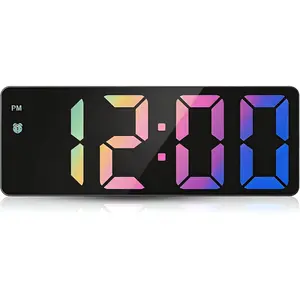 Upgraded Digital  Clocks for Bedrooms, LED Digital Clock with Dual Power , 12/24H, Dimmable,DST,Snooze,Desk Clock for  Office School