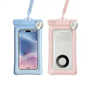 2 Pack Floating Waterproof Phone case Pouch with Adjustable Lanyard, Touchscreen Safe, IPX8, Fits Phones up to 7" – Swim, Beach, Pool, Outdoors