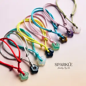 Bloom Stones Energy Bracelet | Adjustable | Color thread choice available