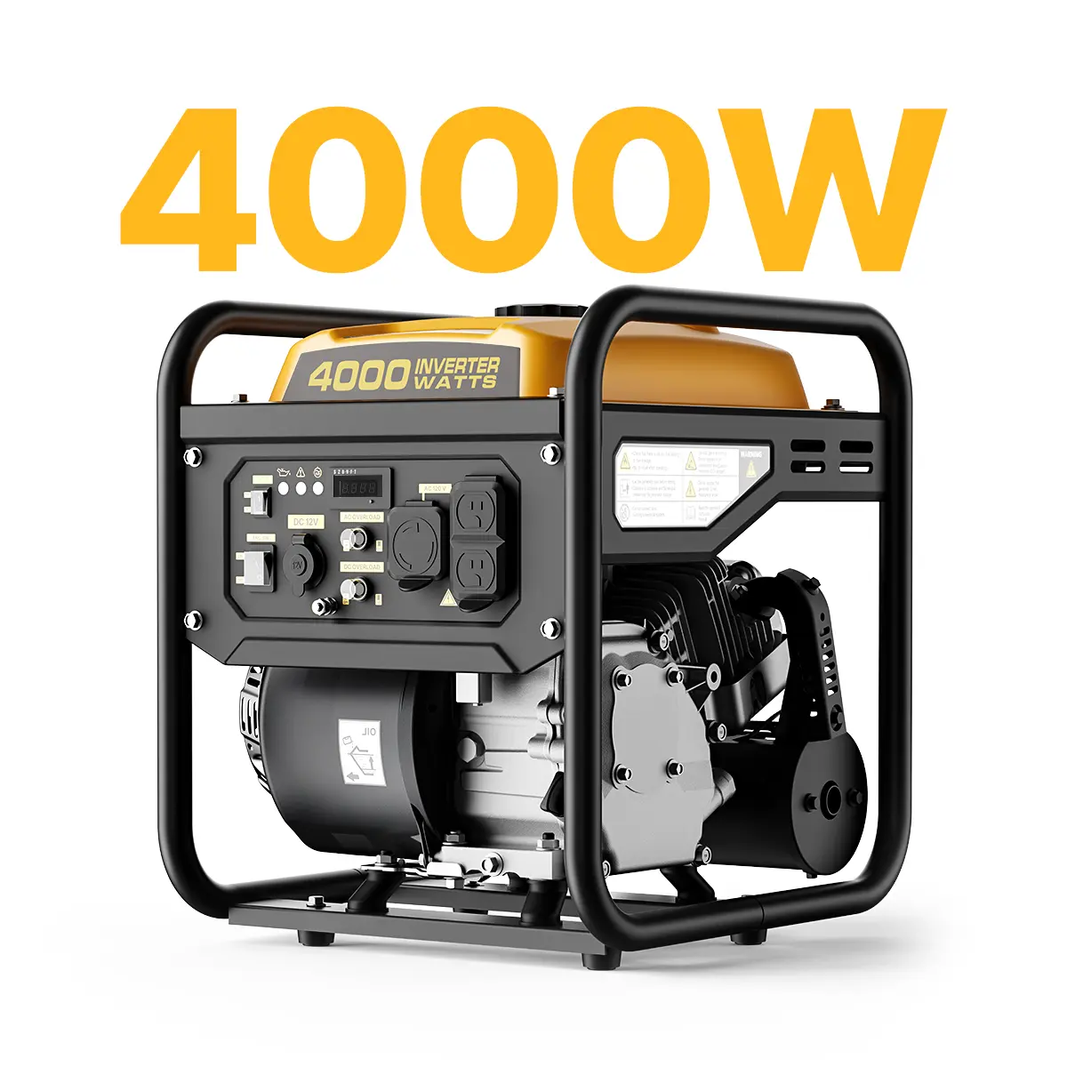 Portable Open Frame Gasoline Inverter Generator, 4000W Max 3400W Rated, 120V 60Hz, EPA Certified, 72dBA Quiet Hand Start for RV Camping Home Emergency Power backup