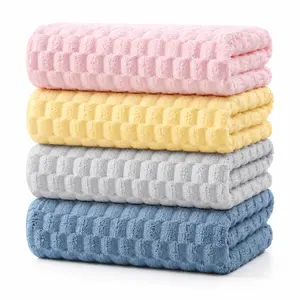 REDKISS 4 Pack Microfiber Bath Towels - Extra Large, Super Absorbent, Quick Dry Waffle Towels Set for Bathroom, Spa, Gym, and Travel - Luxury, Plush, 4 Multicolor