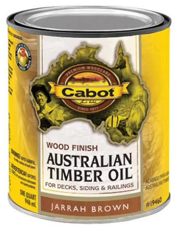 Cabot Samuel 19460-05 Traditional Oil Wood Care Treatment, QT Jarrah Brown Australian Timber Finish, Deep Penetration Outdoor Formula for Decks & Deck Furniture