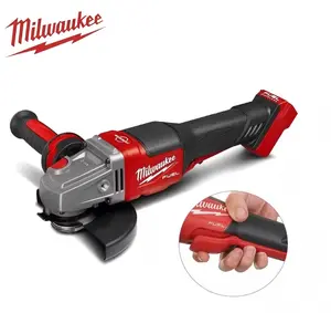 Milwaukee 18V Electric Angle Grinder, Dual Size 100mm 125mm, Adjustable Speed 0-9000 Rpm And Impact Rate 0-10000 Ipm, Handheld Power Tool For Metal Cutting, Polishing, Rust Removal, Workshop Maintenance And Daily Diy Work