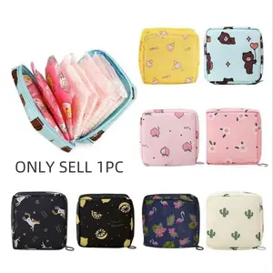 Cute Cartoon Napkin Storage Bag, Space-Saving Home Accessory, Large Capacity Lipstick Organizer, Travel Essential Makeup Bag, Makeup Organizer Pouch