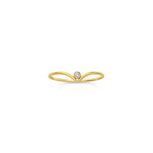 Gold Filled Chevron Band Ring – Effortless Elegance in Every Stack