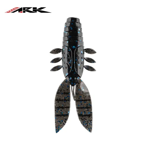 ARK Flipping Bug Soft Plastic Simulation Fishing Lure, 30pk 3.5-Inch Compact Bulk Pack, Multicolor Ribbed Front Teardrop Bait, Subtle Vibration for Bass, Pitching, Punch Mats-Heavy Cover, Texas-Carolina Rig Compatible, Added Durability, Strong Hook Hold