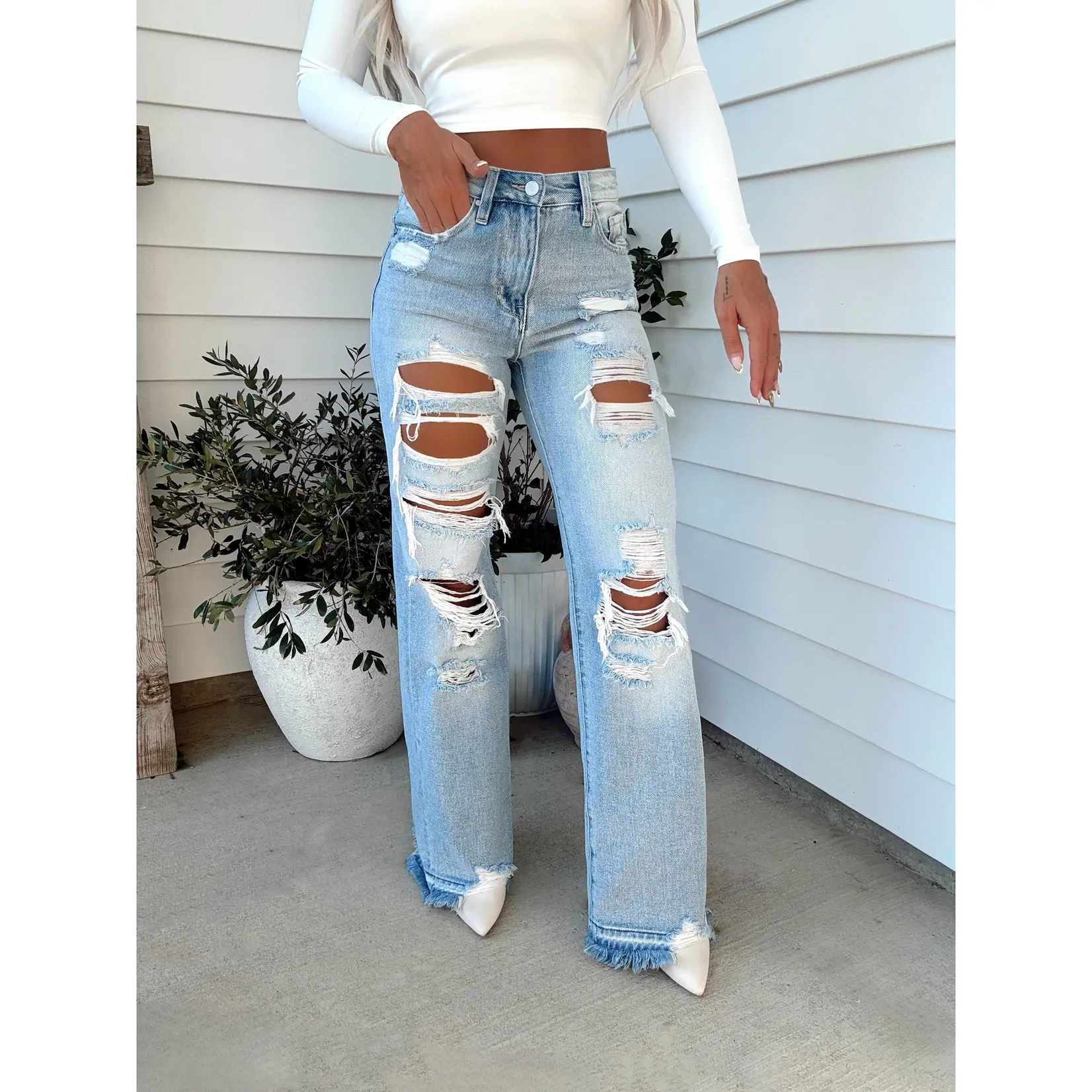 Heartbreaker High Rise Distressed Jeans