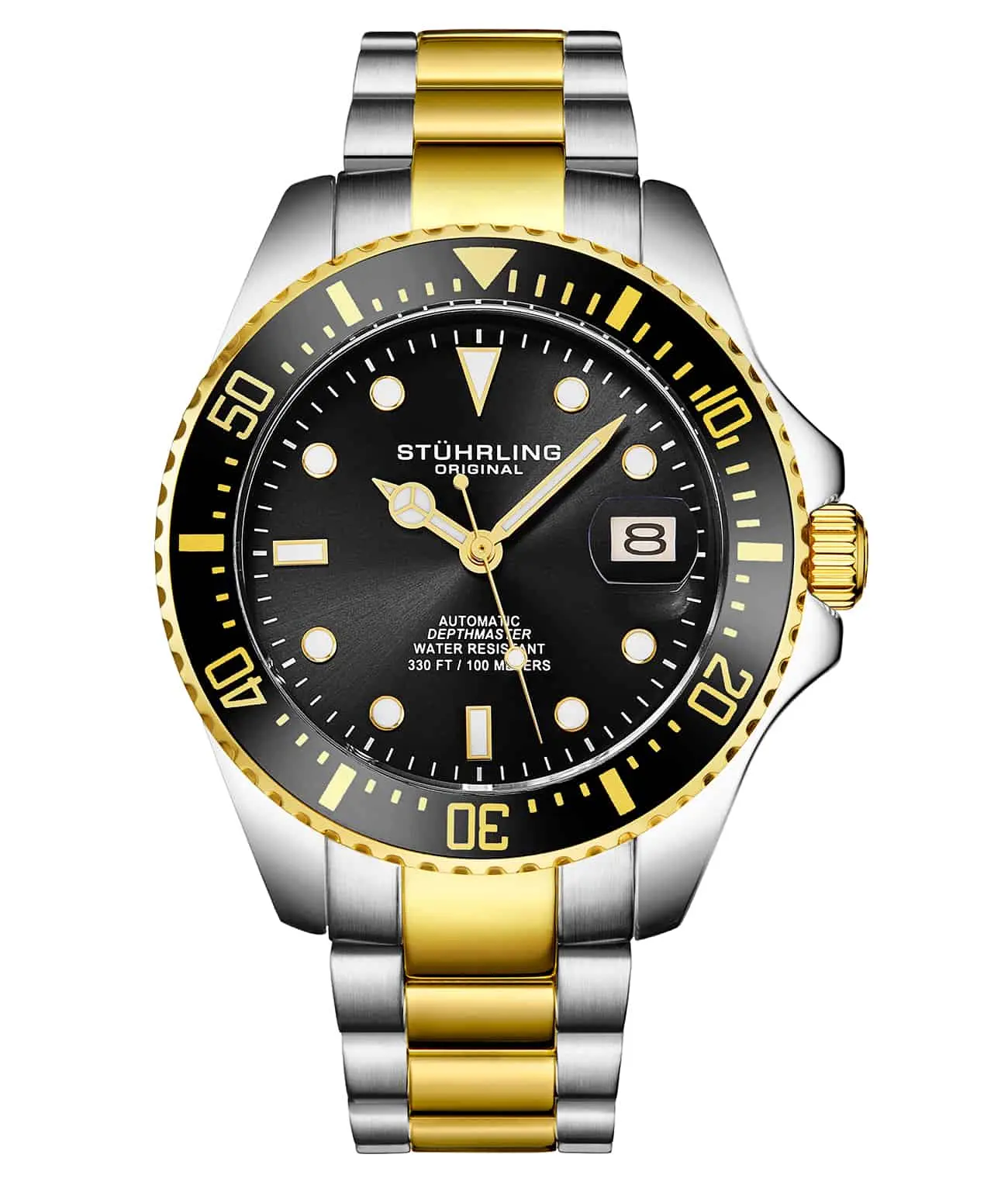 Stührling Two tone gold Japanese Automatic Depthmaster 42mm Diver