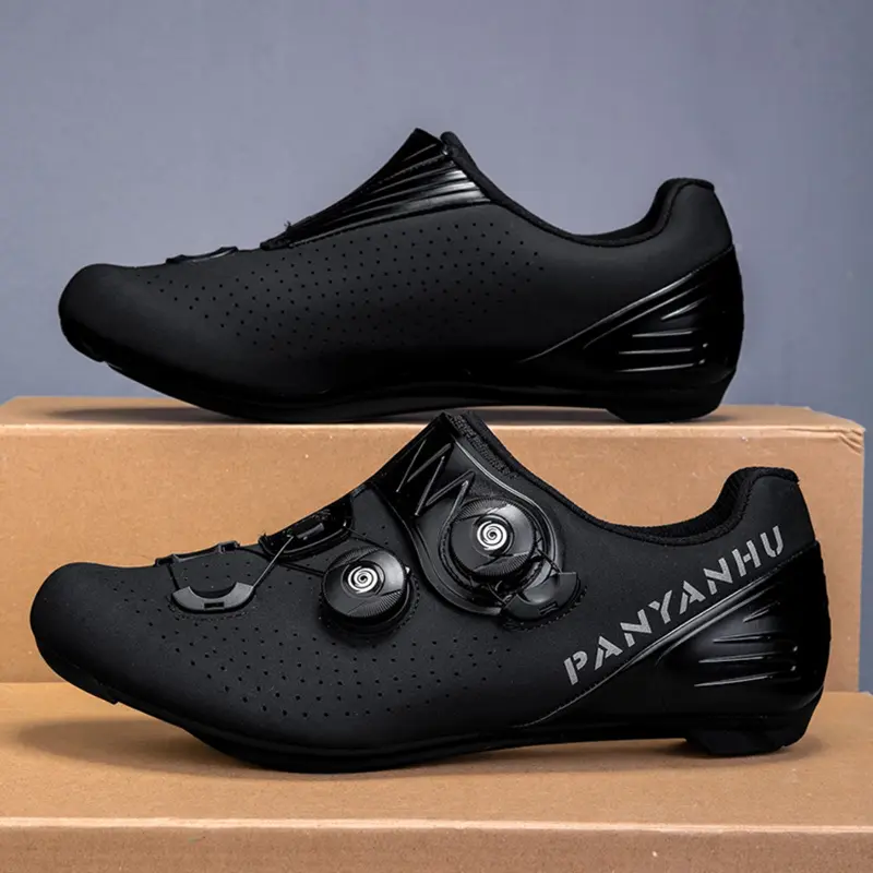Unisex Cycling Shoes, Indoor Road Bike Shoes, Comfortable Riding Footwear, Sporty PU Leather Sneakers, All Seasons, Medium Width, Cycle Shoes