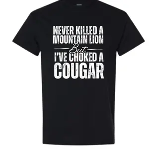 oversized tshirt women Cougar Shirt by Gildan Soft Style Tee - Bigthree Apparel - Black - white Graphic Design for Men and Women - Top, Womenswear Tshirt