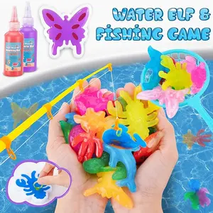 Magic Water Elf Playset, Narcissus Hydrogel Set, Christmas Gift for Kids, 12 Gel & 6 Molds, DIY Soft Making Set, Christmas Gift for Kids, DIY Crafts for Kids Over 3 Years Old