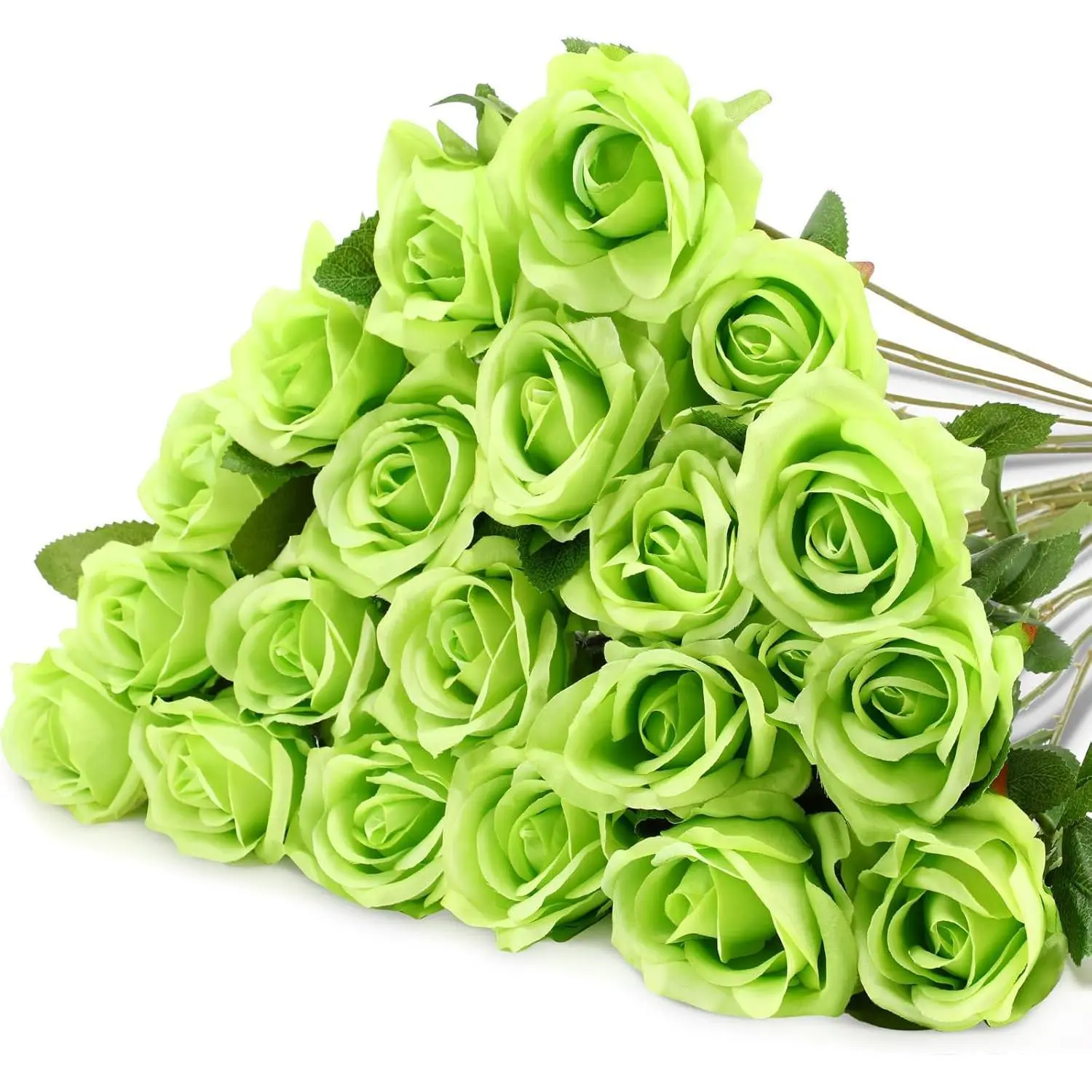【Clearance Sale | Limited Quantities Available】12/24 Pcs Artificial Rose Flowers with Long Stem,Real Touch Silk Realistic Plastic Bouquet Roses Bulk for Home Decor Bridal Wedding Party Table Centerpieces Decorations(Orange)