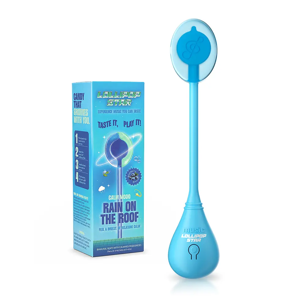 Lollipop Star Music Audio Lollipops – Sugar-Free Heart-Shaped Candy with Bone Conduction Technology | Cute K-pop Style Novelty Gift | Strawberry, Blueberry, Peach &  TropicalTwist