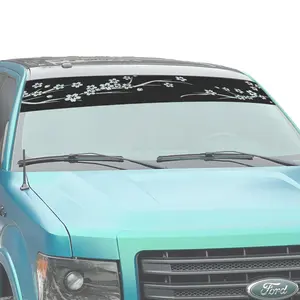 Die-Cut Vinyl Cherry Blossom Banner Visor 12"x64" Car Sticker