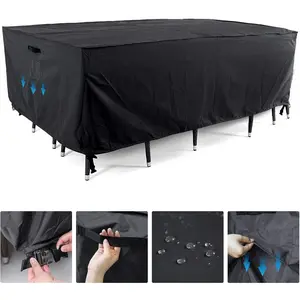 Patio Furniture Covers, Outdoor Table Cover  Rectangle, Heavy Duty Deck Furniture Cover for Winter, (Space Grey, 74"L x "W x 27.8"H)