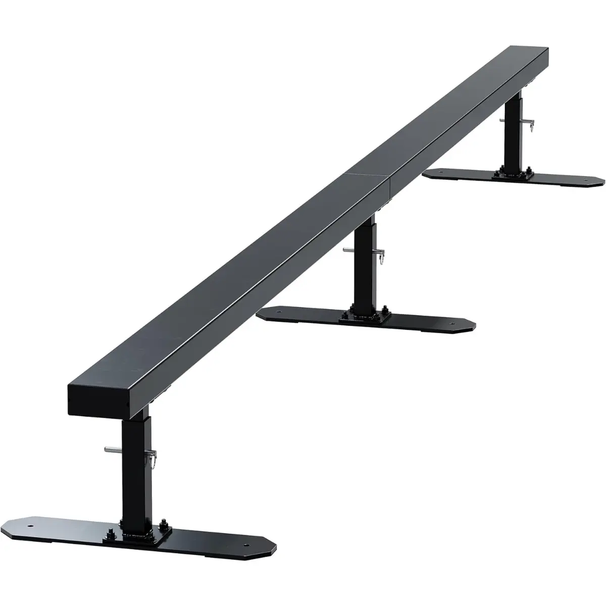 HECASA 6ft Black Adjustable Grind Rail - Portable Flat Bar with Reliable and Consistent Performance, Multi-Sport Skateboard Accessory for BMX, No Excessive Promotional Terms, Skateboard Accessories