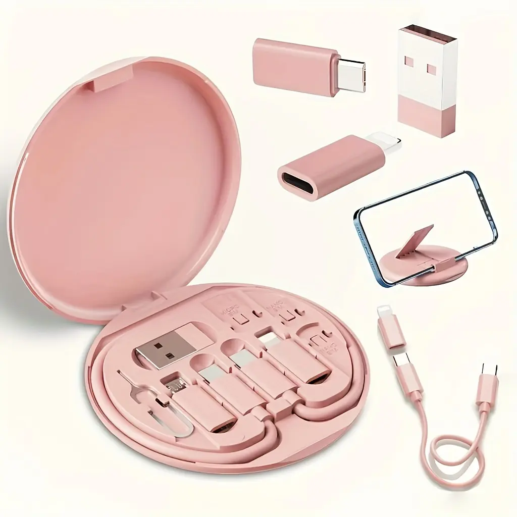 Data cable 60W adapter, multi-function storage box compact set