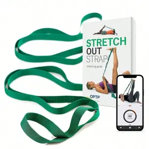 Yoga Strap for Stretching and Physical Therapy, 10 Loop Resistance Bands for Leg Flexibility, 2.5cm Wide Fitness Accessory, Fitness Training Band