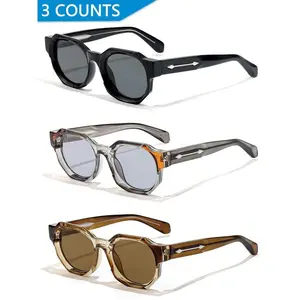 Unisex Vintage Trendy Sunglasses, Retro Sunglasses for Everyday Use, Fashion Accessories for Outdoor Activities