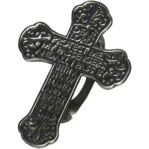 (Abbey & CA Gift) Traveler's Prayer Cross Sun Visor Clip for Anniversary