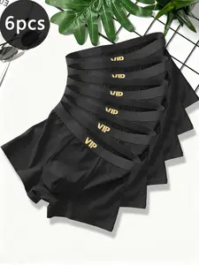 6-pack, men's Underwear, Boxers, Elastic boxer sports underwear, VIP black men's underwear, sizes XS-XXL men's boxer briefs