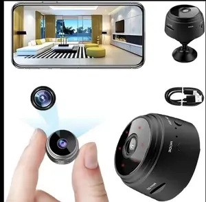 A9 Mini Camera, 1080P HD IP Camera with Magnetic Back Cover, Home Security Mini Camcorder Micro Video Surveillance Camera (Black)