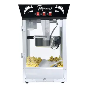Commercial Popcorn MAKER Machine, popcorn maker machine electric,12 Ounce Kettle Stainless Steel Popcorn Maker with Tempered Glass, Warming Deck, 850W Countertop Popcorn Popper for Parties, Events, and Home Theater, Black