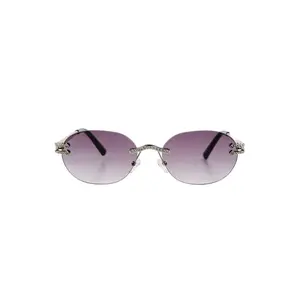Draky Black/Silver Oval Sunglass