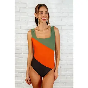 Cape Town Asymmetrical Stripe Swimsuit