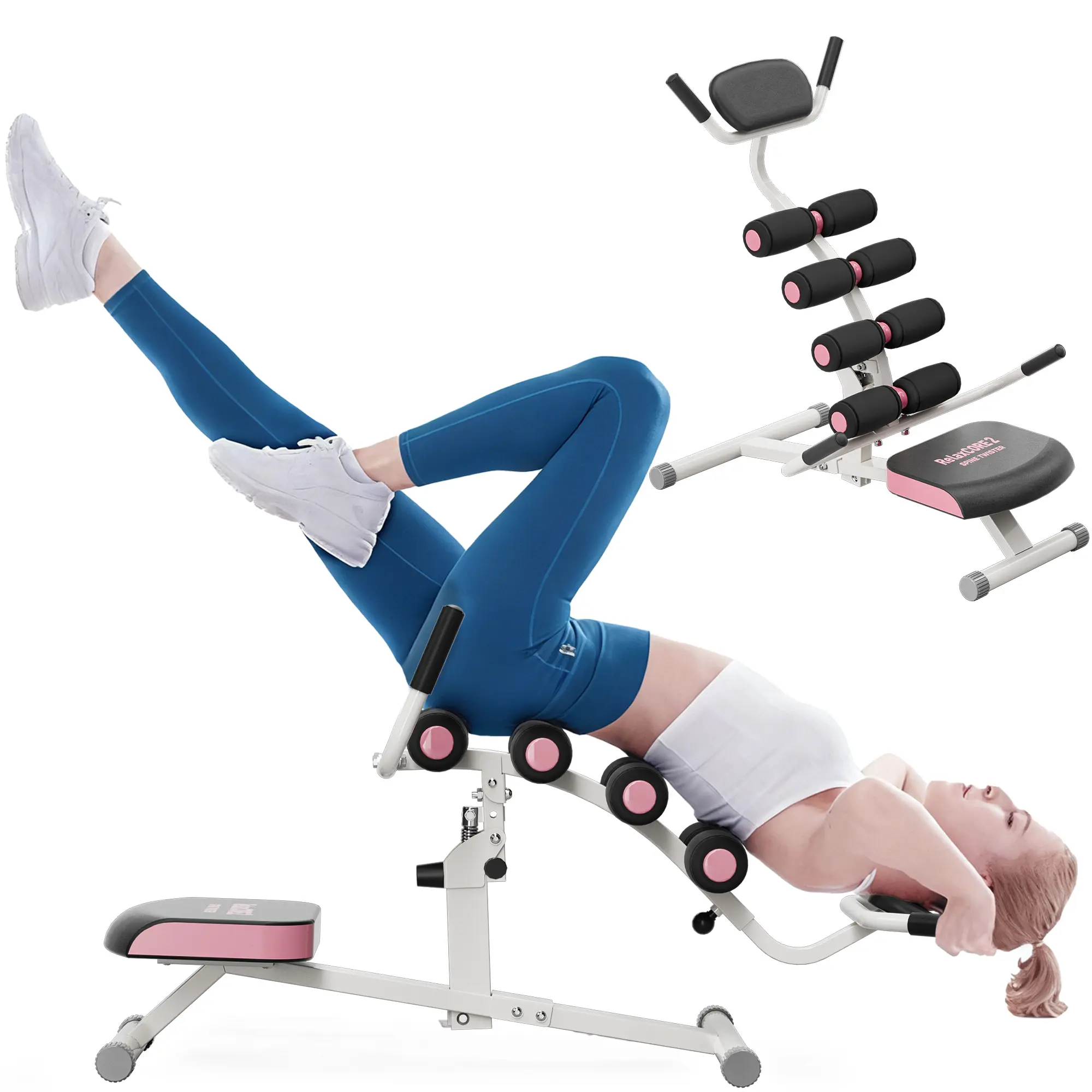 SEANLEECORE Mini Inversion Table, 2-Position Adjustable Heavy-Duty Steel Frame Fitness Gear, Home Workout & Gym Equipment for Spinal Care, Back Relief & Stretching, 350 lbs Capacity Ergonomic At Home Gym Gear, Home Workout Equipment summerwins,