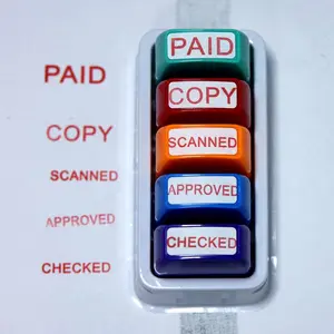 Paying Stamp (5 Counts/set), Paid Copy Scanned Approved Checked Stamp, Paying Stamp for Office, Accounting Supplies for Home & Office