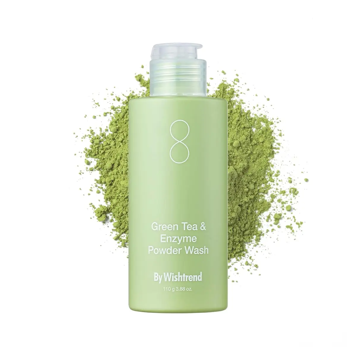 BY WISHTREND Green Tea Powder Wash - Korean Face Cleanser for Pore & Blackhead Care, Boseong Green Tea & Papain Enzyme, 0.00 Irritation for Sensitive Skin, 3.88 Oz