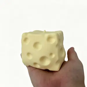Giant Yellow Moldable Cheese Block Coaster - Slow-Rebound & Non-Rebound Stress Relief Item for Play & Relaxation (Party Gift for Home Supplies)