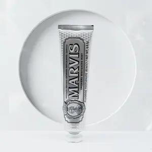 Marvis 85ml Smokers Whitening Mint Toothpaste - Fluoride & Whitening Agents, Effective Stain Removal, Fresh Breath Oral Care