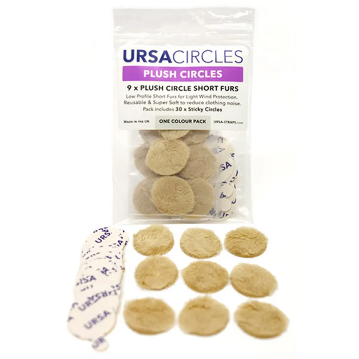 URSA Plush Fur Circles for Lavalier Microphones, 9-Pack