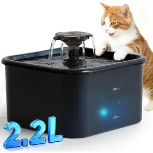 Pet Water Fountain, 74oz/2.2L  Water Fountain  for Drinking - Pet Fountain for Cats Inside - Quiet Automatic  Water Dispenser - Kitty Drinking Fountains - for Pets& Small