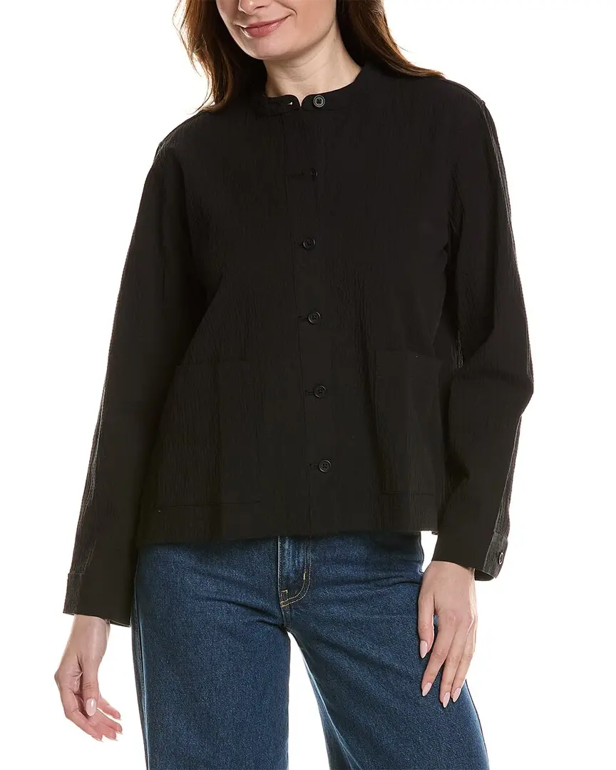 EILEEN FISHER Mandarin Collar Jacket