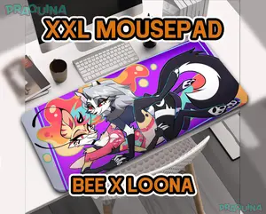Loona and Queen Beelzebub Jumbo XXL Mousepad Playmat, Desk Mat, PC Accessories.