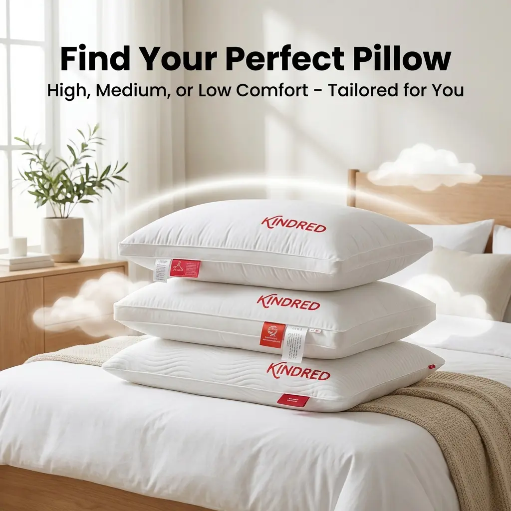 Hotel Collection Deep Sleep Pillow - Cotton Filling, Height-Adjustable, Neck Support & Neck Care, Non-Collapse, Anti-Allergic, for All Sleeping Positions, Home Bedroom