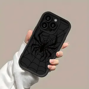 Spider Web Pattern Phone Case, Soft TPU Cellphone Protective Case, Total Protective Shockproof Mobile Phone Cover for iPhone 6 7 8 9 X XS XR 11 12 13 14 15 16 17 PRO MAX PLUS Air mini, Casing