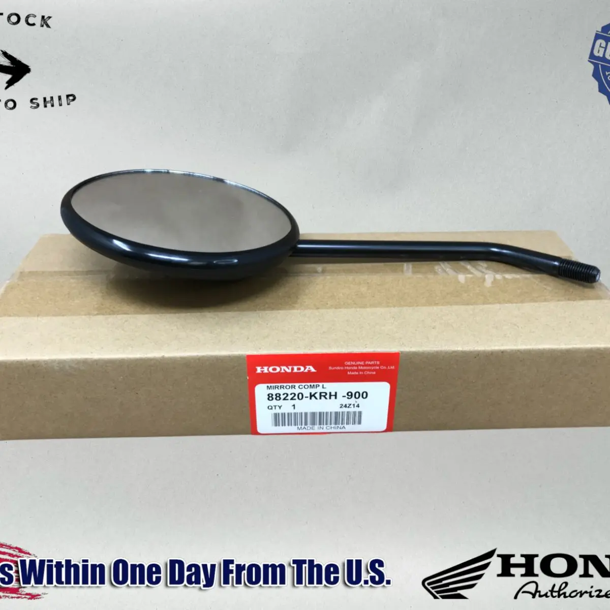Honda OEM Genuine OEM Authentic LEFT MIRROR 2023-2024 XR150L 88220-KRH-900
