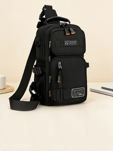 Men's Multifunctional Chest Bag, Lightweight Sports Adjustable Crossbody Bag, Supports Phone & Travel Storage, Fashion Tactical Style, Daily & Outdoor Use Bum Bag Belt Bag