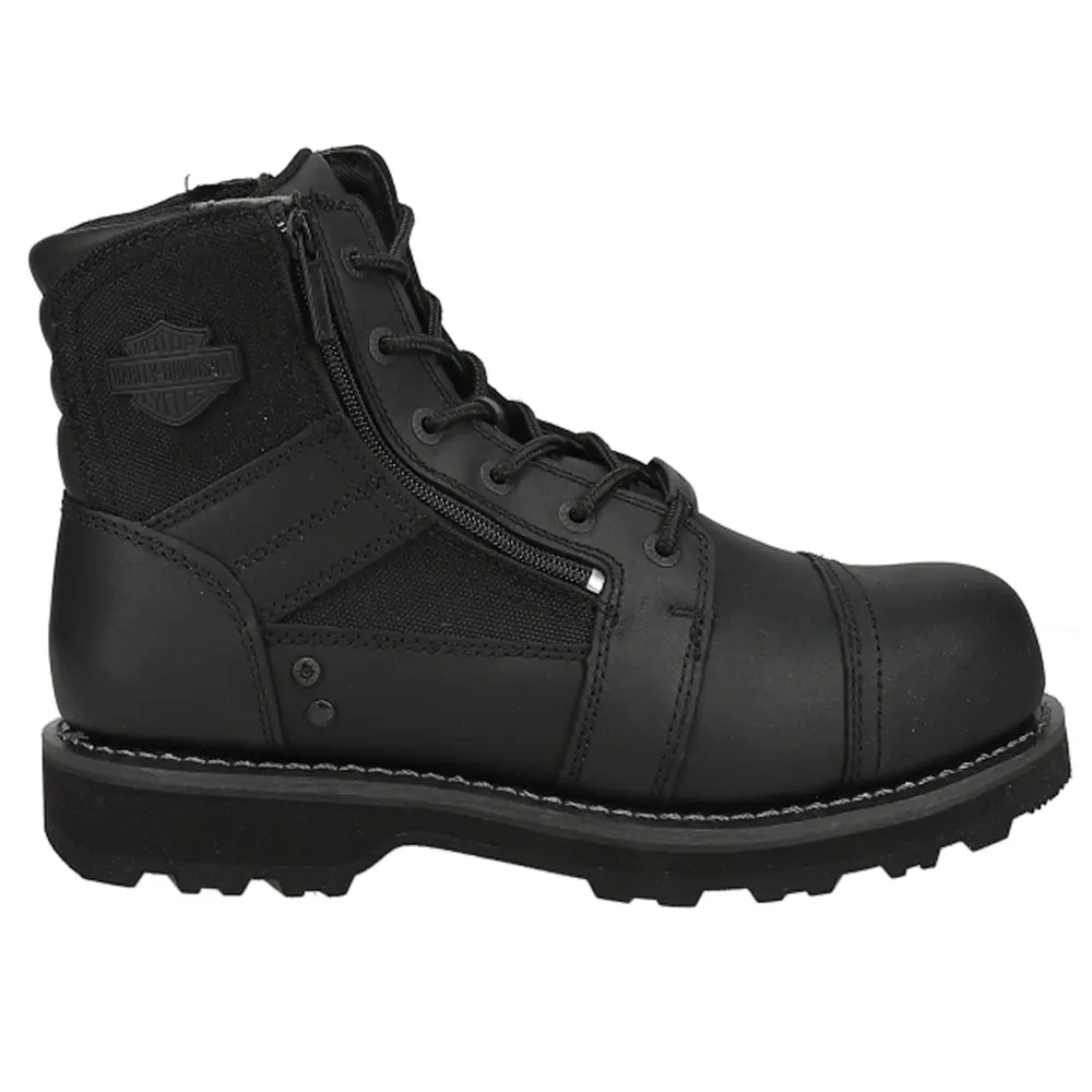 Harley-Davidson Mens Bonham Motorcycle 6 Inch Composite Toe  Work/Duty - Black