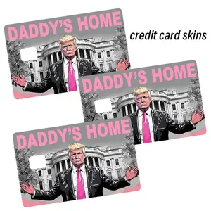 3 Pcs Donald Trump President Daddy's Home Sticker Water proofViny debit credit skin cover ebt,Trump 45-47 President Debit Card Stickers