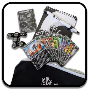 SKUNK'D: The Ultimate Dice-Rolling Adventure with 6 Custom Dice & 10 Skunk Rule Cards for Family Game Nights and Competitive Showdowns