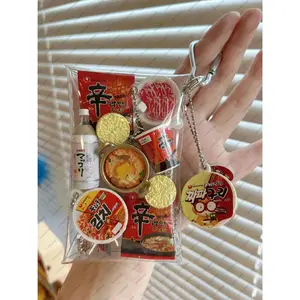 Japanese Capsule Toy Combo Gashapon Food-series Storage Bag Pouch Kawaii Bag Charm Keychain Display for Collectors Party Favor