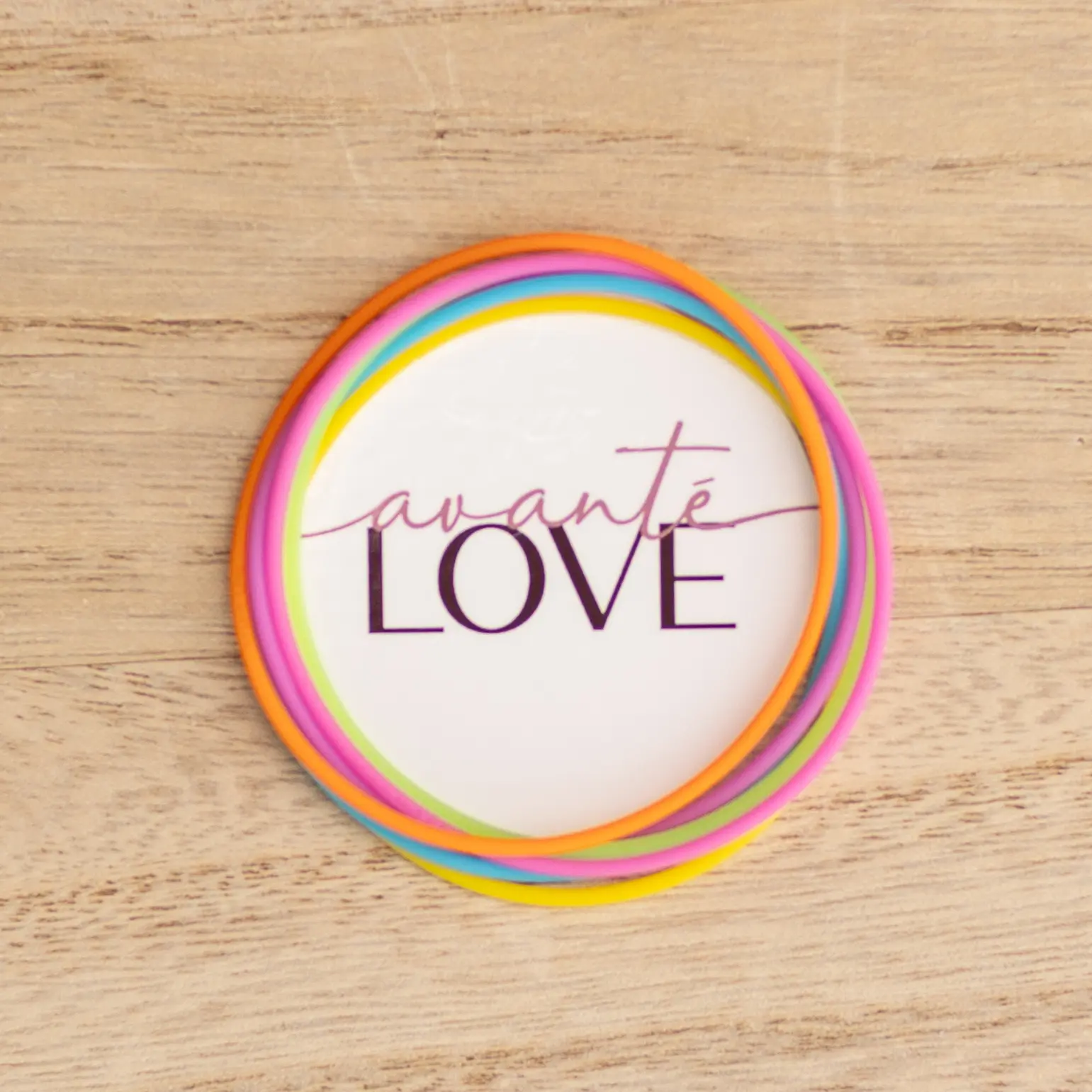 Neon Rainbow Silicone Jelly Bracelet - Set of 6