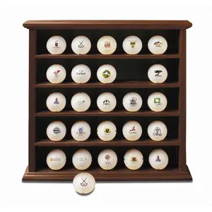 JEF World Of Golf  25 Balls Mahogany Golf Ball Display Cabinet